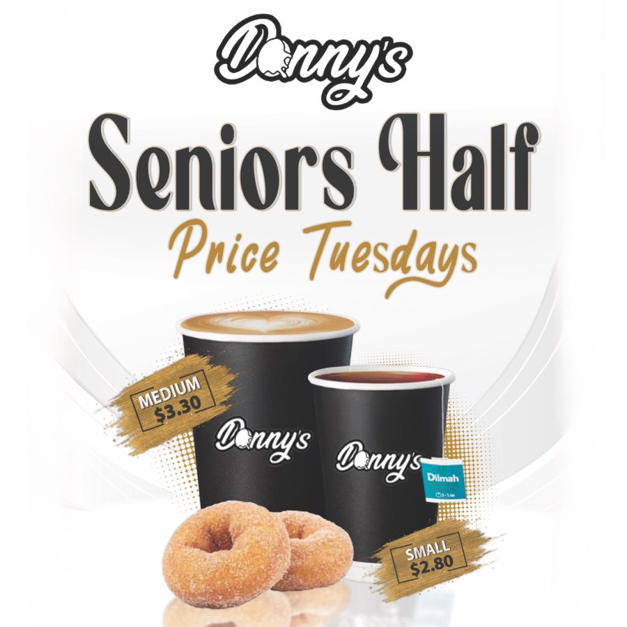 DONNY’S DONUTS- Seniors Half Price Tuesdays