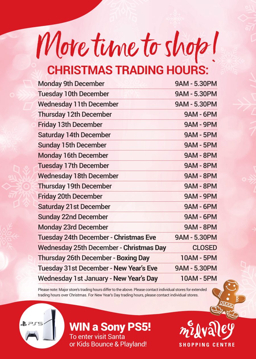 Christmas Trading Hours